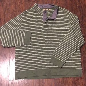 Green and white sweater